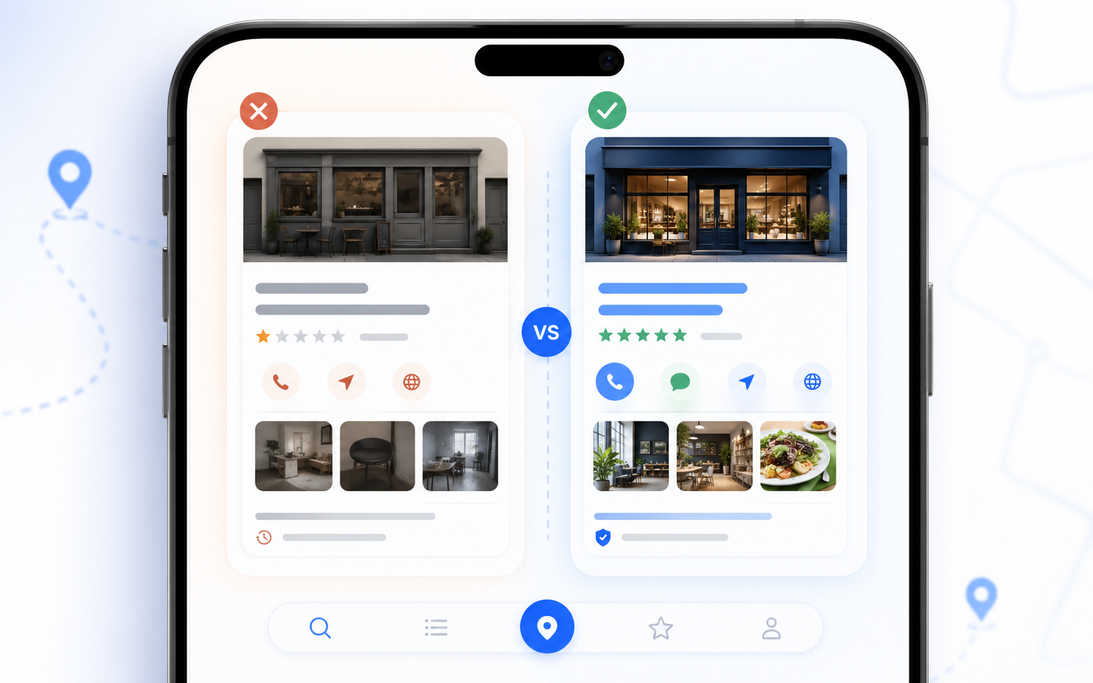 Visualisatie van twijfel bij de klant